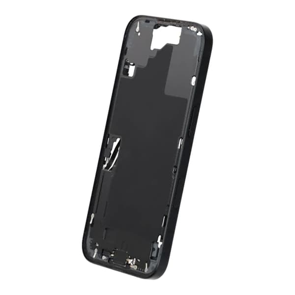Middle frame with small parts for iPhone 16 - Black OEM