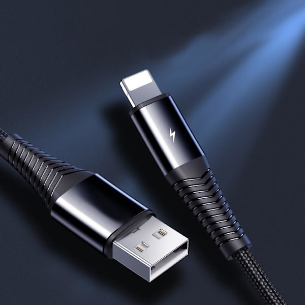 SiGN 3-in-1 Kabel Lightning, USB-C, Micro-USB, 3A, 1.2m - Svart