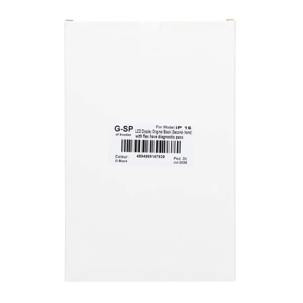 iPhone 16 LCD Display Original Black (Second- hand) with flex have diagnostic pass
