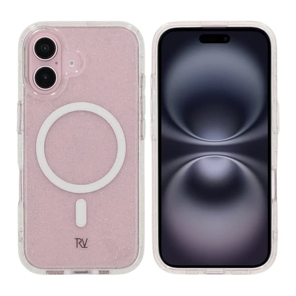 iPhone 16 Rvelon TPU Mobile Case with MagSafe - Glitter White