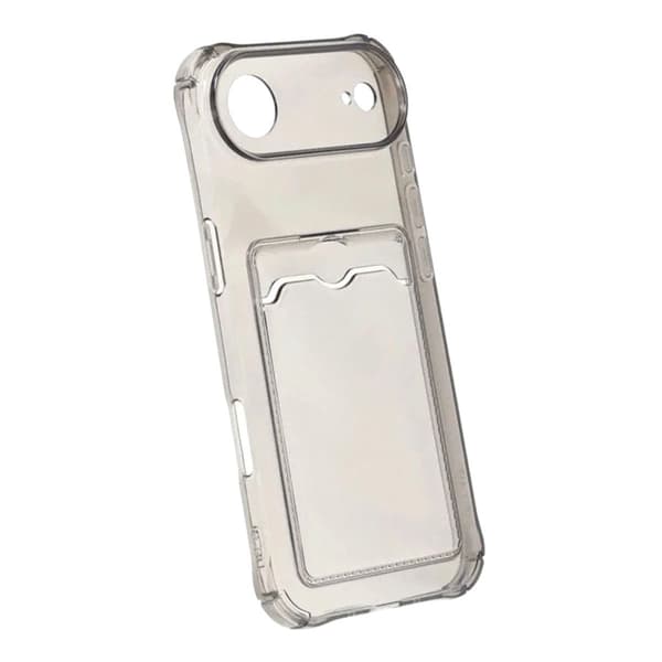 Shockproof Phone Case with Card Holder for iPhone 17 Air - Black
