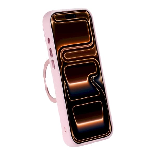 360° Rotatable Kickstand Rhinestone Magnetic Phone Case For iPhone 17 Pro Max/18 Pro Max Pink