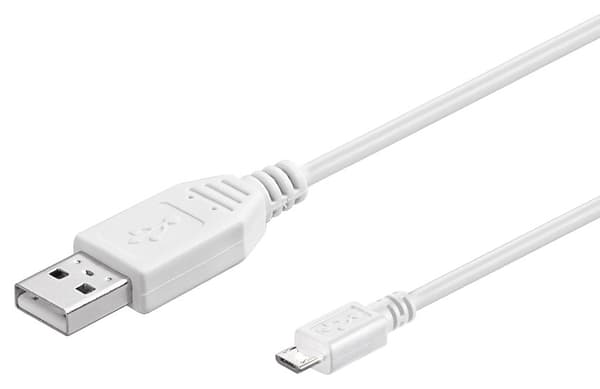 Goobay USB 2.0-cable, micro-USB for USB-A, 60cm, White