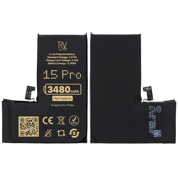 RV Battery iPhone 15 Pro 3480mAh Diagnostic Pass High