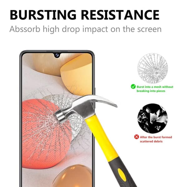 Heltäckande Skärmskydd Härdat Glas för Samsung Galaxy A42 Svart