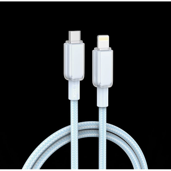 SiGN USB-C to Lightning Cable 30W, 1m - Blue