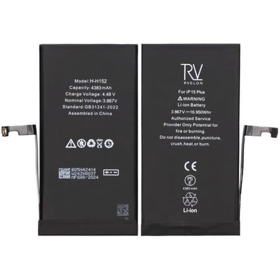iPhone 15 Plus Batteri med tejp Svart