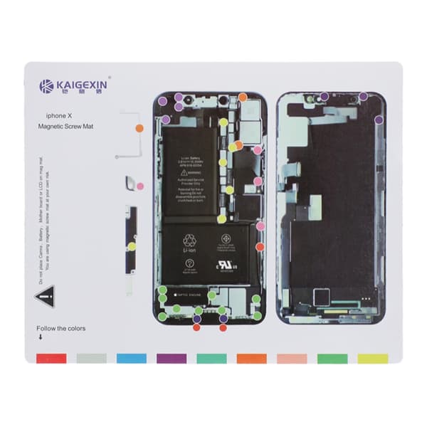 Magnetic screw mat for iPhone X