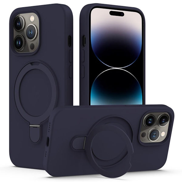 iPhone 14 Pro Max MagSafe Case with Ring Stand – Midnight Blue