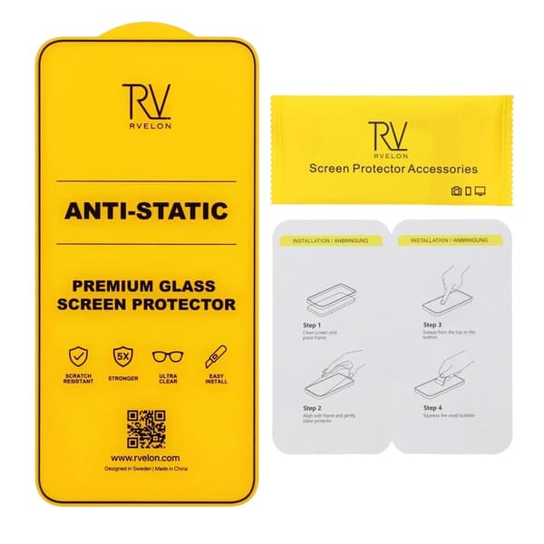 Rvelon Heltäckande Skärmskydd i Härdat Glas för Samsung Galaxy S24/25 Plus
