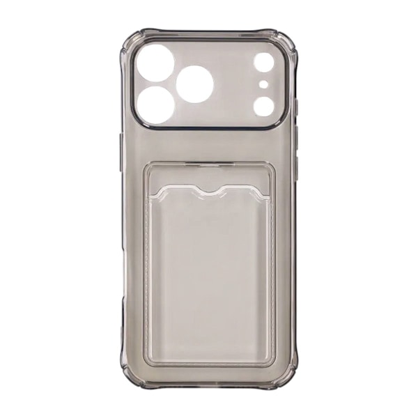 Shockproof Phone Case with Card Holder for iPhone 17 Pro Max - Black