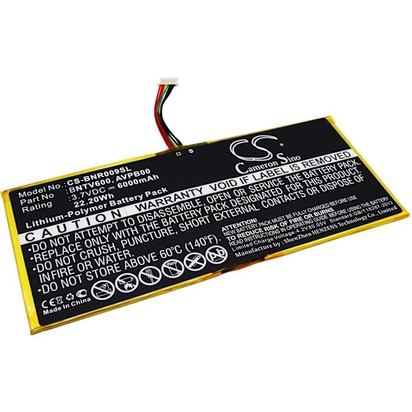 Battery for Barnes & Noble BNTV600 etc