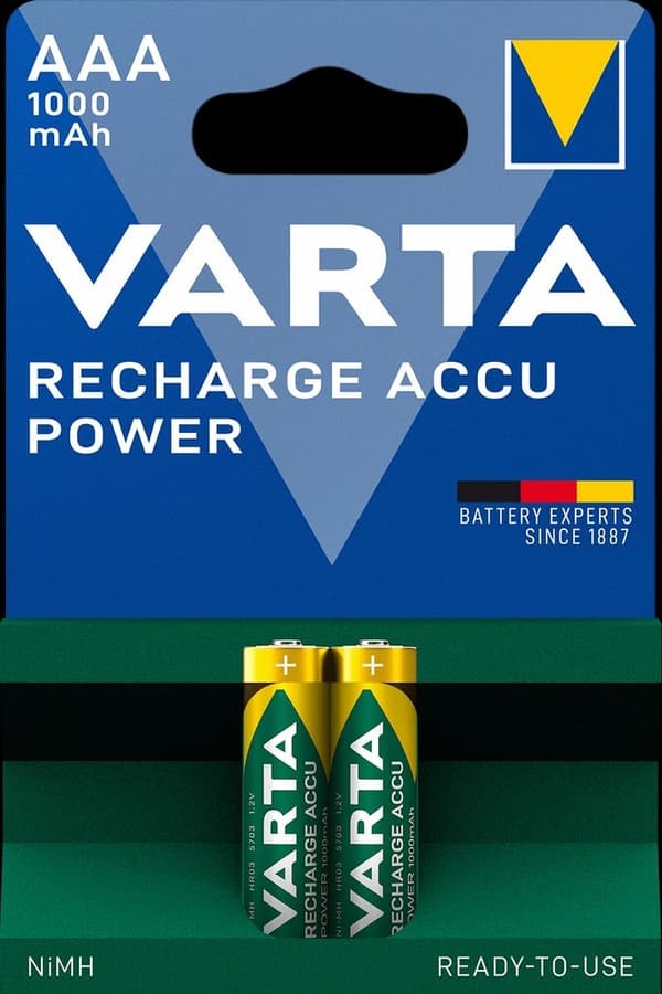 VARTA Recharge Accu Power AAA battery 1000 mAh, 2-pack