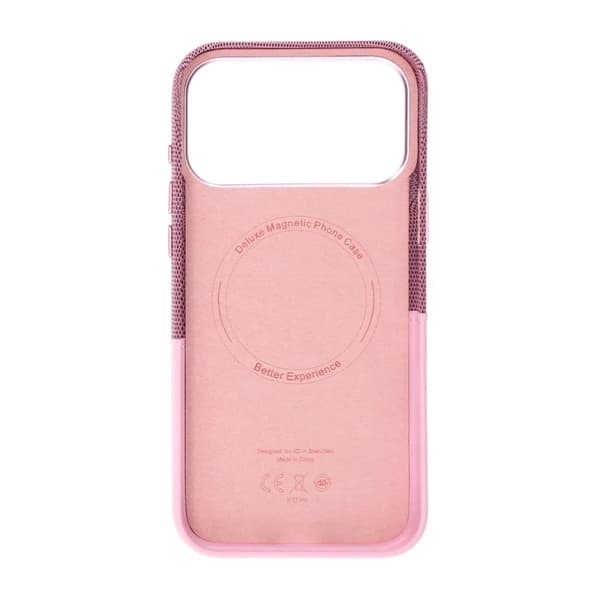 Magnetiskt Mobilskal med Läder Korthållare till iPhone 17 Pro och 18 Pro - Rosa