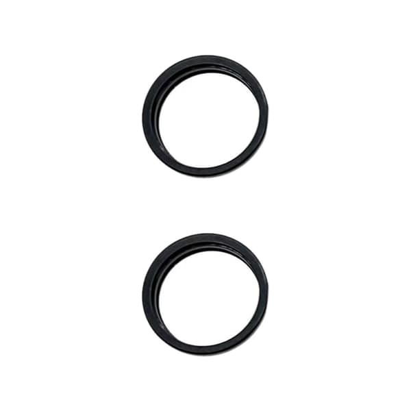 iPhone 15 Pro / 15 Pro Max back camera metal outside protector hoop ring, 3-pack - Black