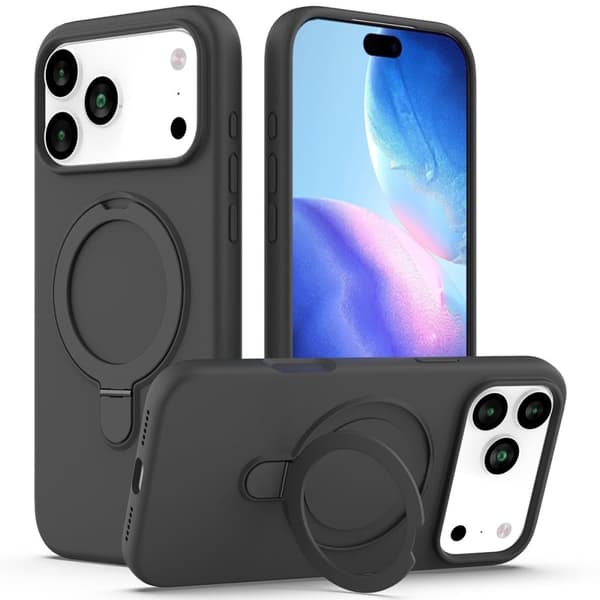 iPhone 18 Pro/17 Pro MagSafe Case with Ring Holder - Black
