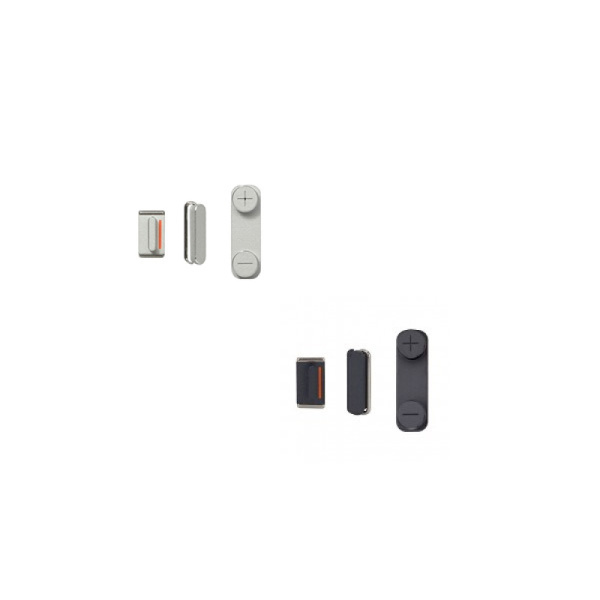 iPhone 5 Button Kit Power  Mute  Volume Black & White