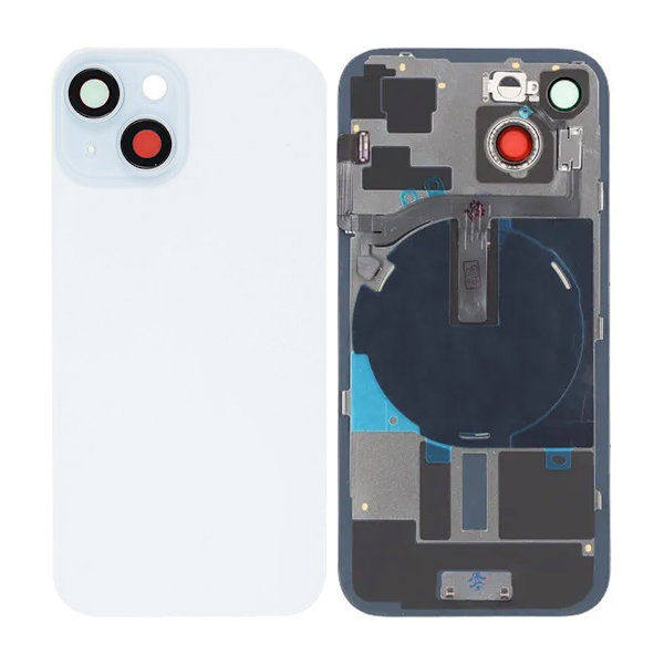 iPhone 15 Back Glass with small parts - White