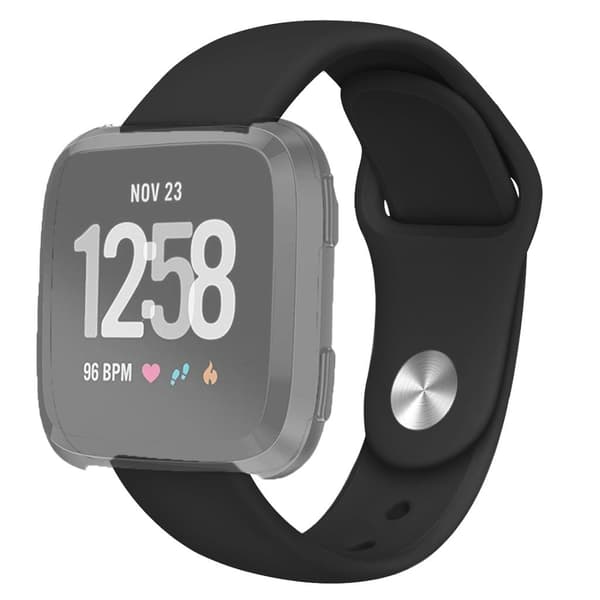 Silicone Strap for Fitbit Versa/Versa 2/Versa Lite Small - Black