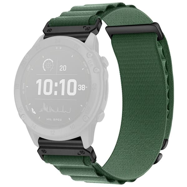 Garmin Fenix 8 Pro/Quatix 8 51mm Nylon Sport Watch Strap - Green