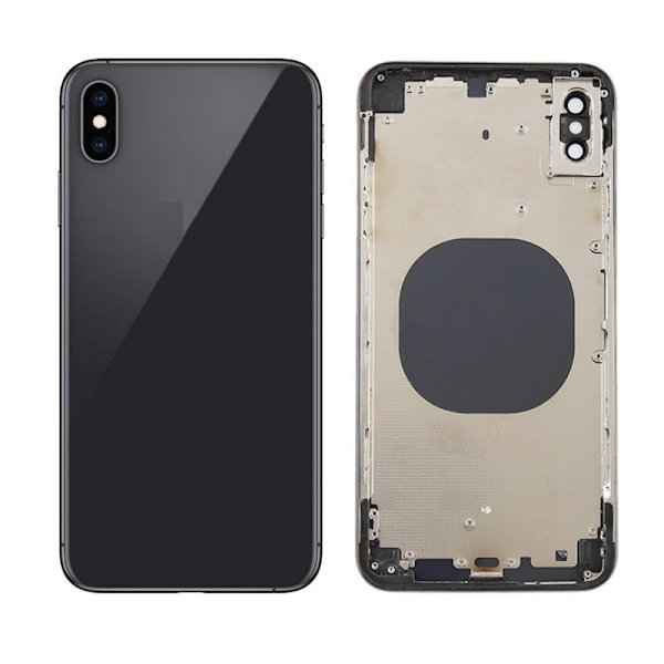 iPhone XS Max Complete Back Cover with Frame (No Logo) - Black