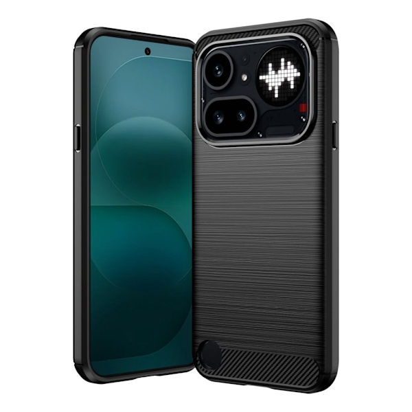 Nothing Phone (4a) Pro Case Carbon Fiber Texture Brushed - Black