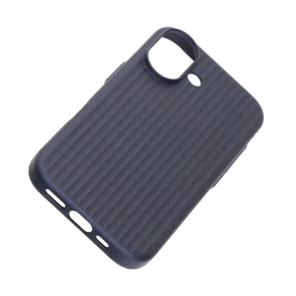 Corrugated Rock Sand Magnetic Case - iPhone 17 Blue