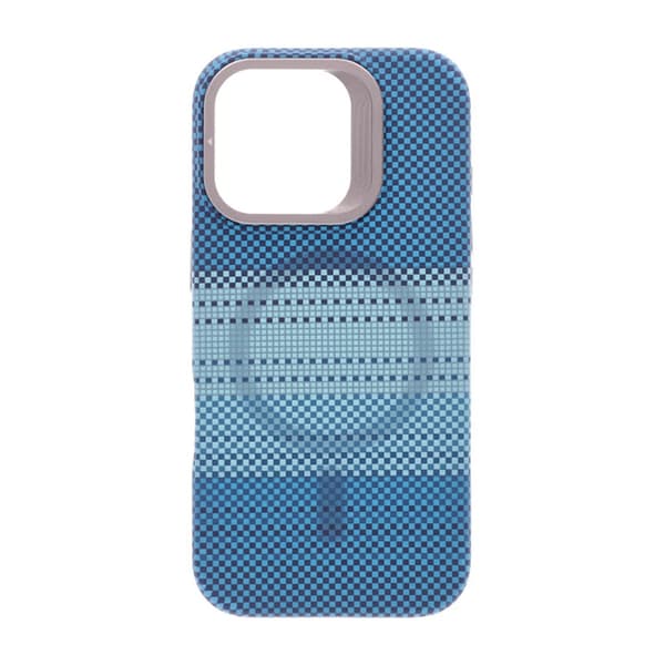 Magsafe Case and Stand for iPhone 16 Pro - Striped Blue
