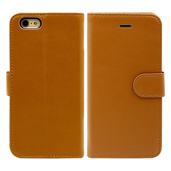 iPhone 6/6S Plånboksfodral Läder med Stativ - Brun