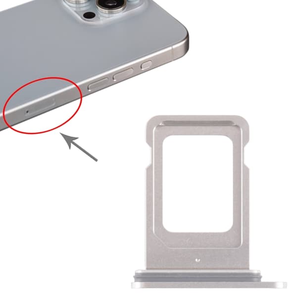 iPhone 15 Pro and 15 Pro Max SIM Card Holder - White