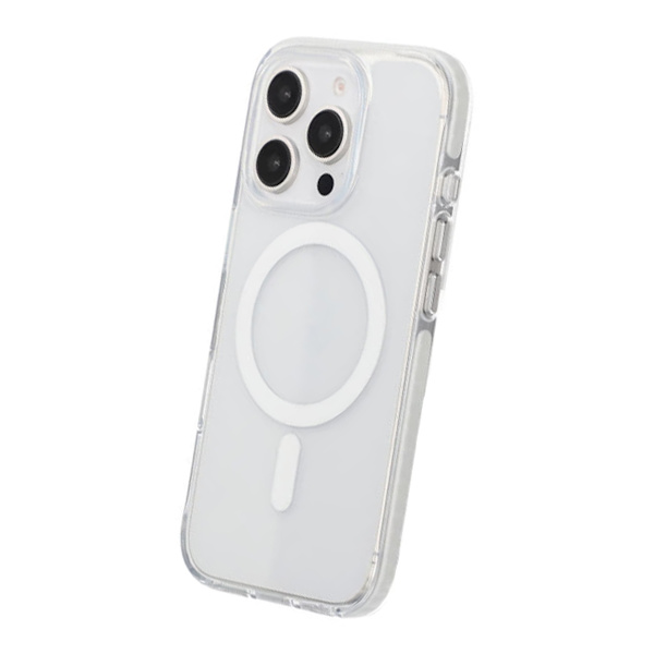 Transparent double-sided coated IMD magnetism case For iPhone 16 Pro white