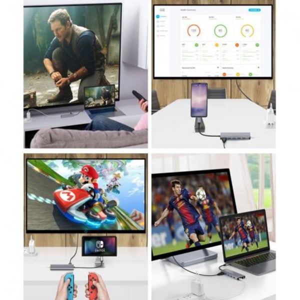 SiGN 7-i-1 USB-C-hub HDMI RJ45 USB-C