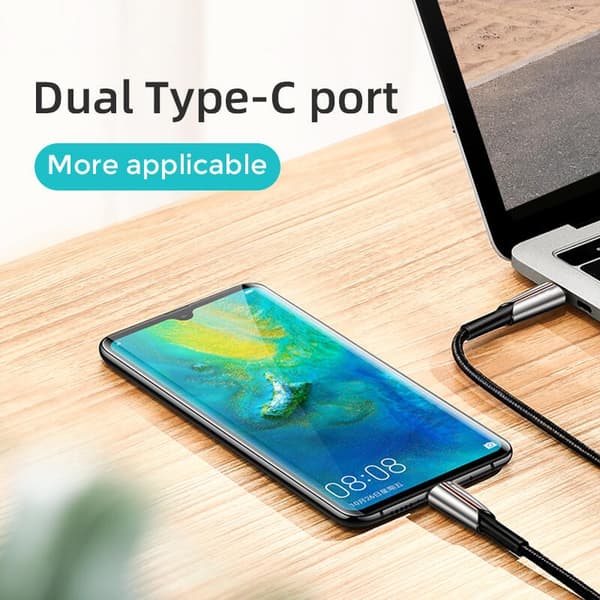 SiGN PD USB-C till USB-C Kabel, 1.2m, 3A, 60W - Svart Svart