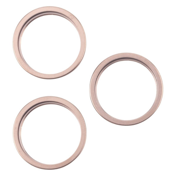 iPhone 16 Pro Max Back camera lens outer protector hoop ring, 3-pack - Gold