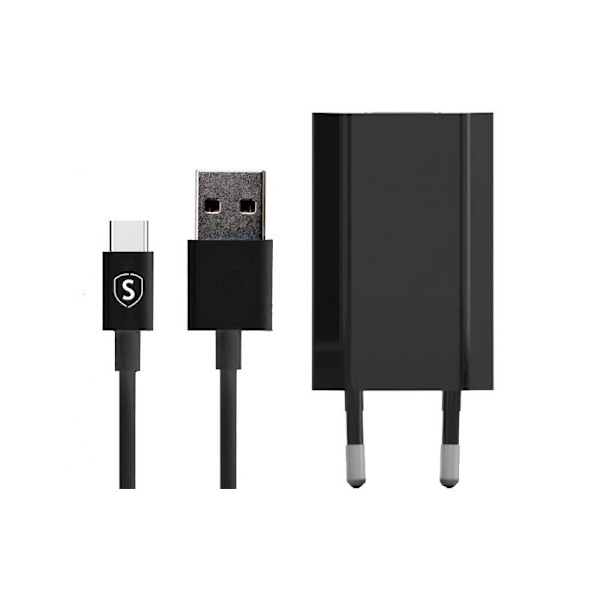 SiGN USB-C-laddare 1A, 2m - Svart