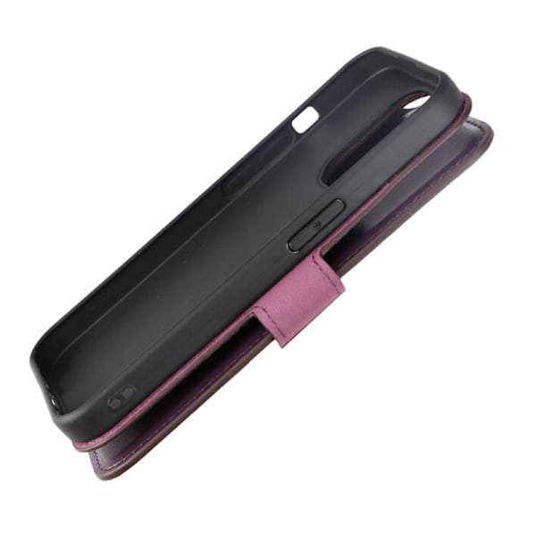iPhone 15 Pro Plånboksfodral Läder Rvelon - Lila