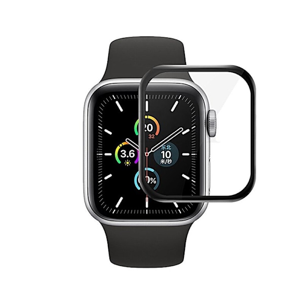 Skärmskydd Apple Watch Series 7 45mm - Härdat Glas Svart