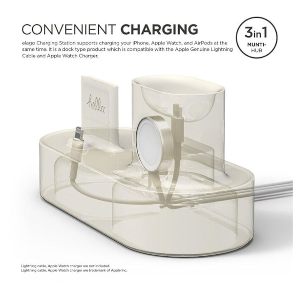 SiGN 3-in-1 Laddställ för iPhone, AirPods & Apple Watch - Beige