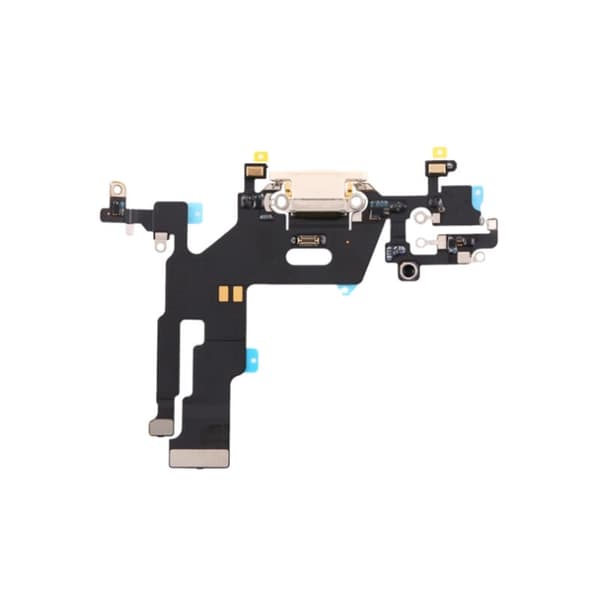 Original iPhone 11 Laddkontakt med Flex - Vit Svart