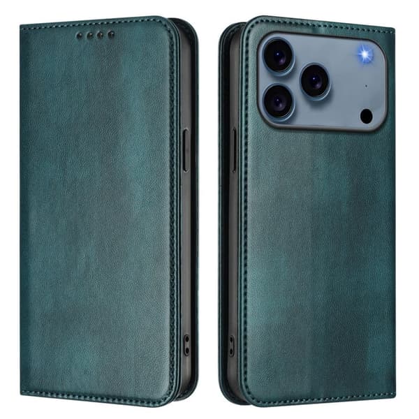 iPhone 18 Pro Max/17 Pro Max Wallet Cover PU-leather RFID Blocking  - Green
