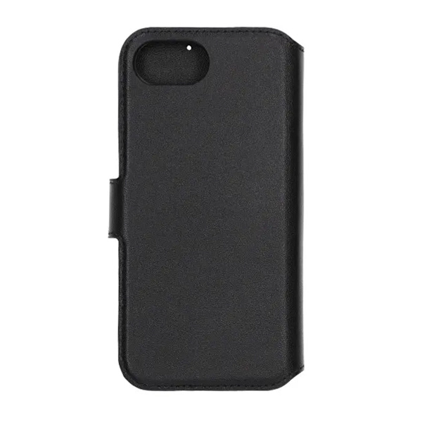 Rvelon Wallet Case Leather for iPhone 16e - Black