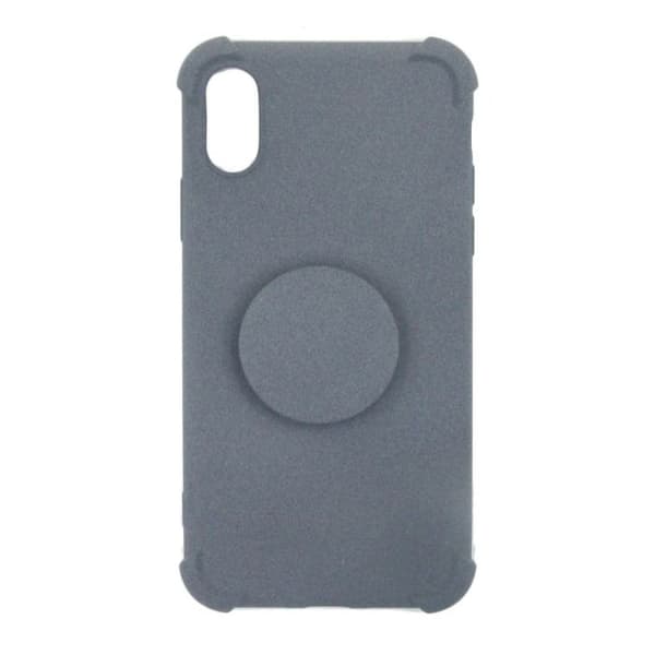 iPhone X/XS Skal Med Kickstand Stativ TPU - Grå Svart