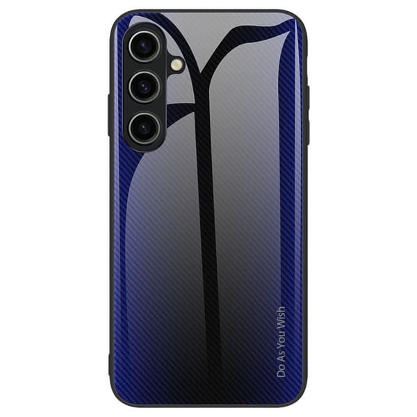 Samsung Galaxy A55 Case with tempered glass back - Dark blue