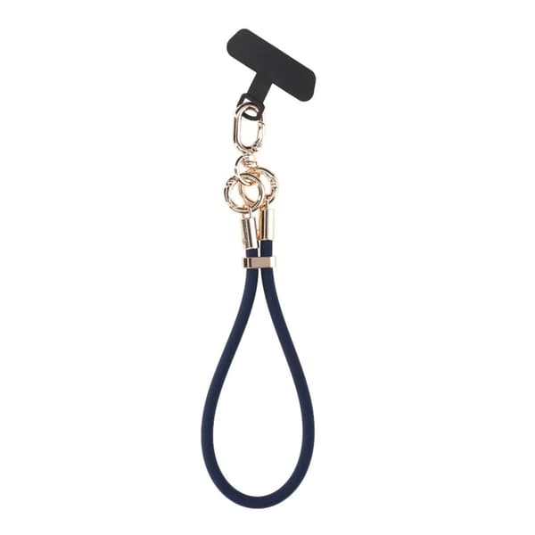 Silicone Short Phone Wrist Lanyard for Phone Case Dark Blue