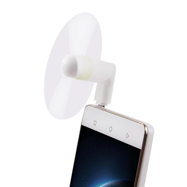 Mobilfläkt med Micro-USB - Vit