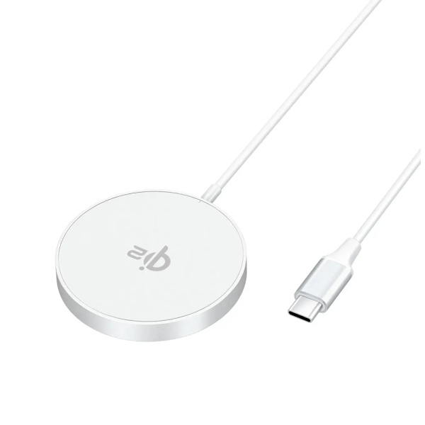 SiGN Qi2 USB-C Trådlös Laddare med MagSafe 15W - Vit