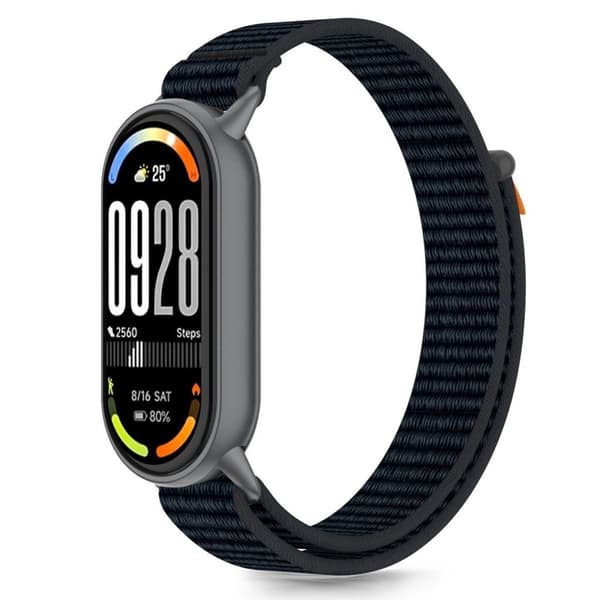 Tech-Protect Nylon Pro Watch Strap Xiaomi Smart Band 8/9/10/NFC - Black/Orange