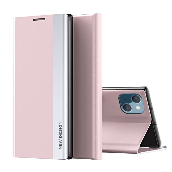 Folio Flip Plated Wallet Case for iPhone 13 - Pink