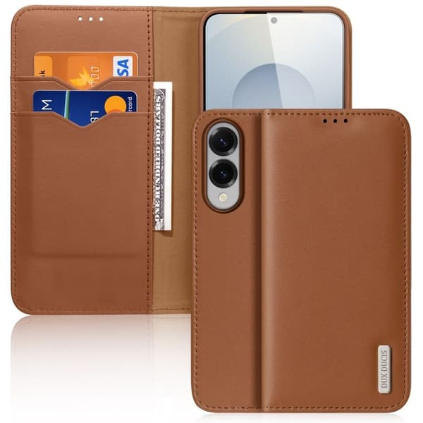 DUX DUCIS Samsung Galaxy S25 Edge Cover with Wallet - Brown