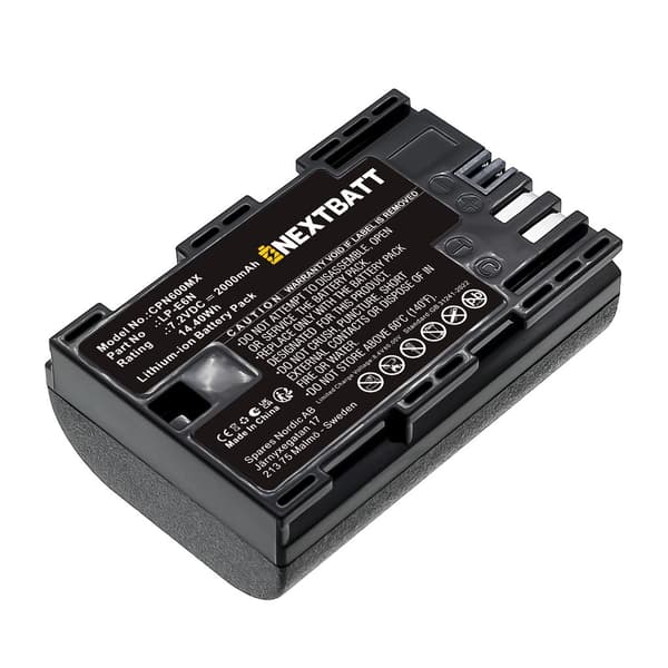 Battery for Canon EOS 70D, 5D Mark II/ III etc. 1900mAh, 7.4V